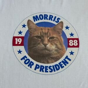 Vintage 1988 Morris The Cat for President Single Stitch Women’s Medium T-Shirt